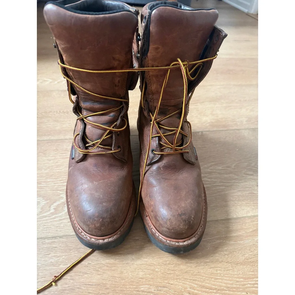Red Wing 4420 Logger Boots Mens‎ 9.5 EE Brown Waterproof Steel Toe Vibram EH
